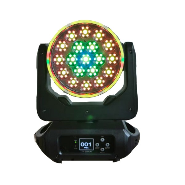19x12w 4in1 wash LED focusing LED strip ring and auxiliary moving head light 