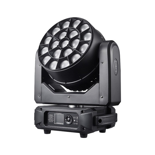 19x25w RGBW circle control zoom led moving head washer 