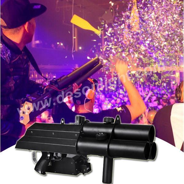 3 Head Handheld Electric Gatling Confetti Cannon Party Gun Streamer Shoot