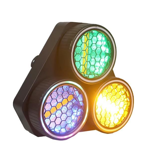 300W 3 Eye LED Retro Golden Halo Effect COB Stage Lights 