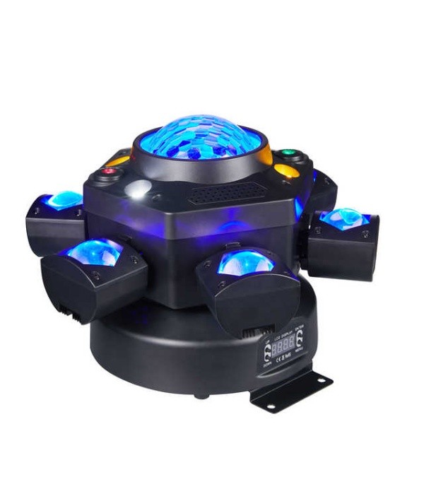 3D Six-Arm Laser Kaleidoscope LED Moving Head Lights