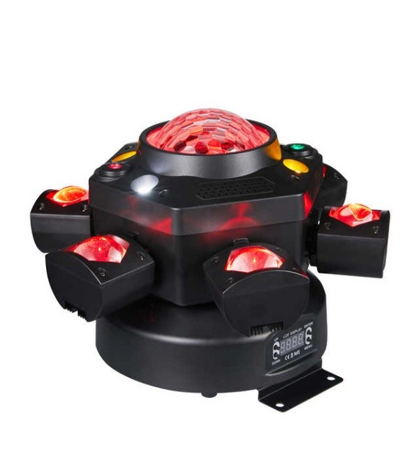 3D Six-Arm Laser Kaleidoscope LED Moving Head Lights