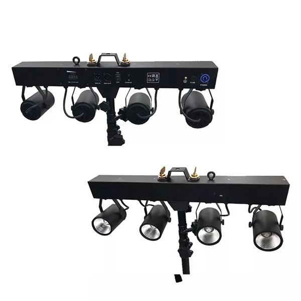 4x10w warm white Battery LED cob Bar stage light