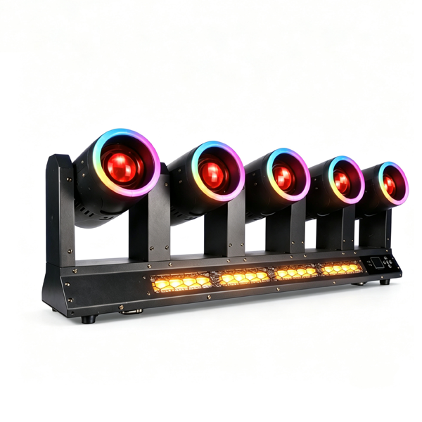 5 head RGBW LED Cannon Beam golden pixel strips light