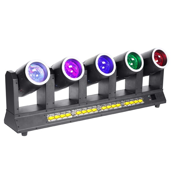 5 head RGBW LED Cannon Beam golden pixel strips light
