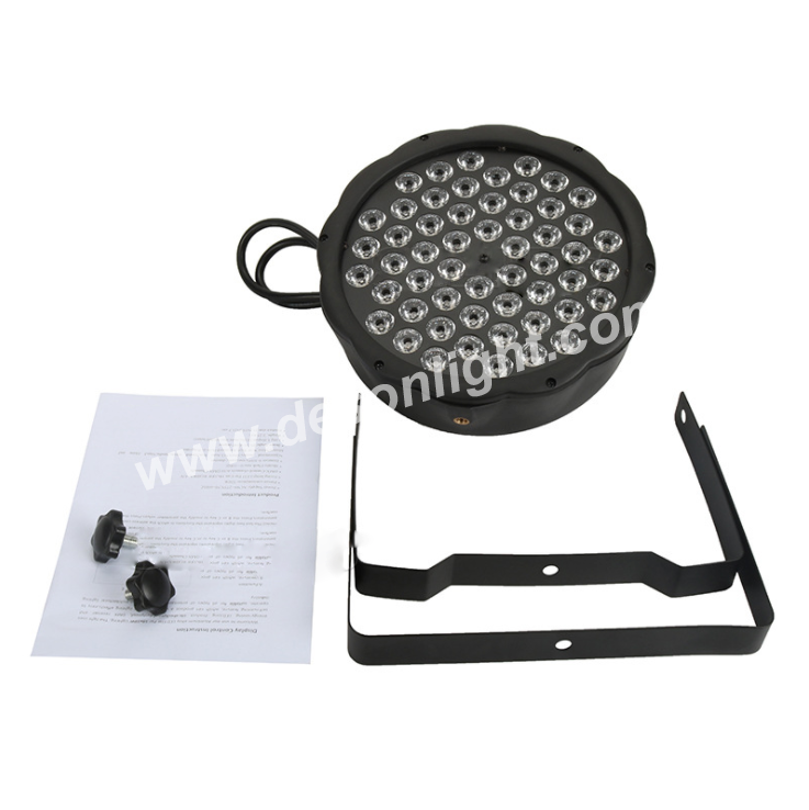 54pcs purple plastic LED flat par lights