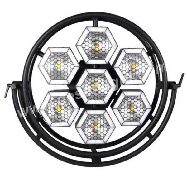 7-Halo retro hexa LED pixel background light