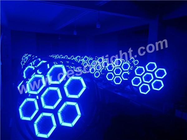 7-Halo retro hexa LED pixel background light