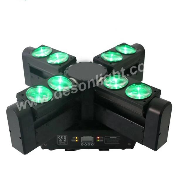 8 eyes 4in1 RGBW led Moving Head Beam Cross Light