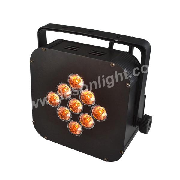 9x6in1 RGBWA UV flat LED WiFi par light 