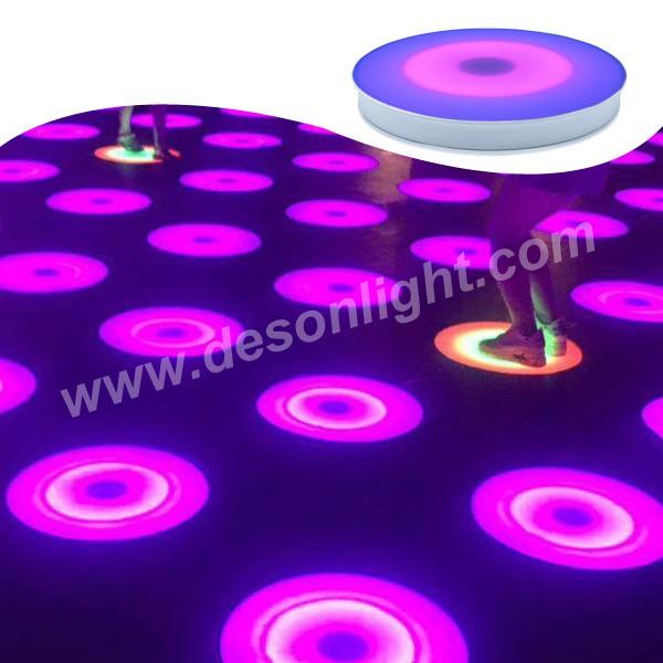 Acrylic Interactive round LED dance floor 
