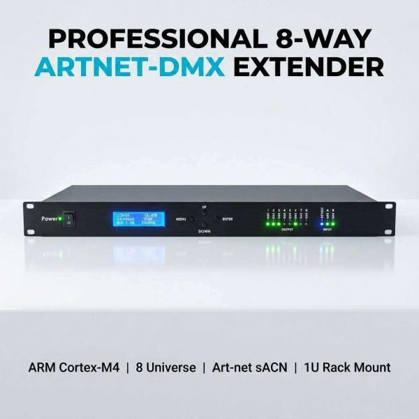 Artnet DMX 8 Way Network 8 Port console Expander