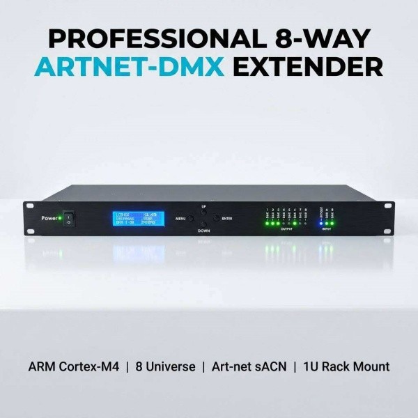 Artnet DMX 8 Way Network 8 Port console Expander