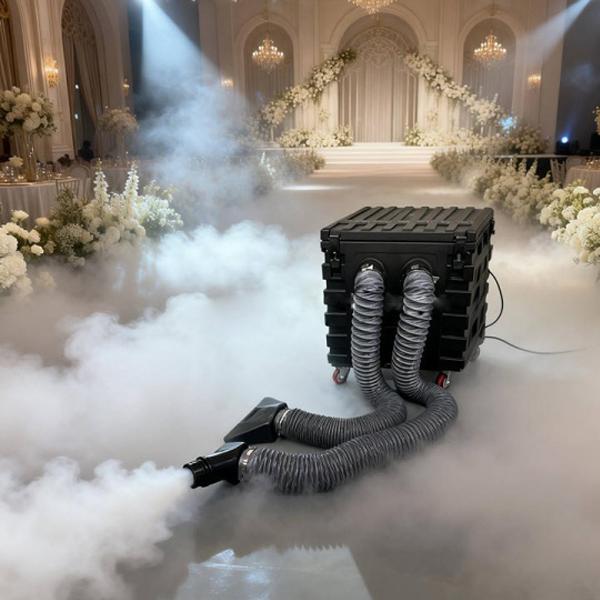 DMX Control Plastic 6000W Outdoor Rainproof Low Lying Smoke Dry Ice Machine