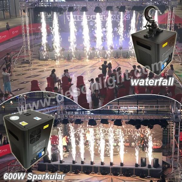 Fireworks water fall sparkular machine