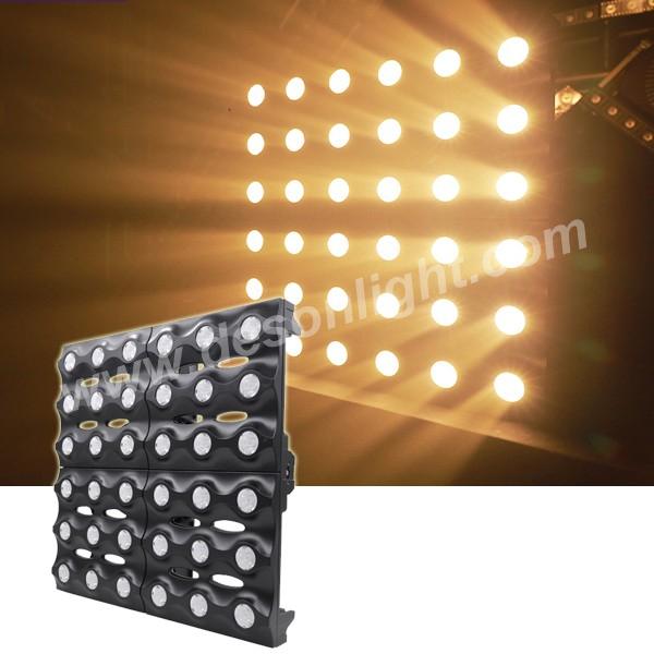 Gold beam warm white 36*3w 6x6 led matrix blinder light