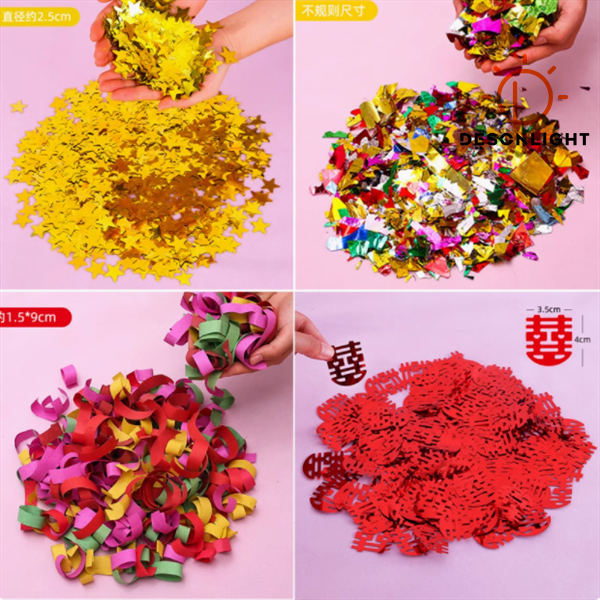 fire-retardant and biodegradable confetti paper 