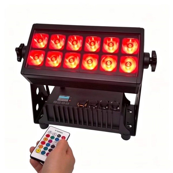 IP65 12 x 18W Wireless Battery-Powered LED Uplight 