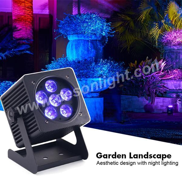 IP65 6x18W outdoor battery powered led uplight