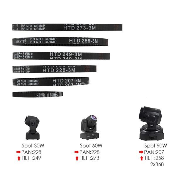 Moving Head pan/tilt X/Y Conveyor Belt