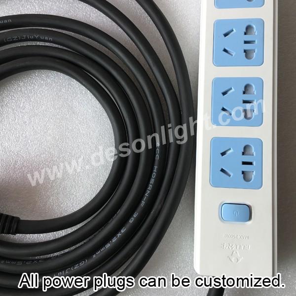 Multi socket extension cord power plug