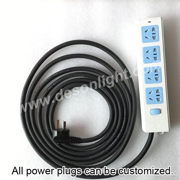 Multi socket extension cord power plug