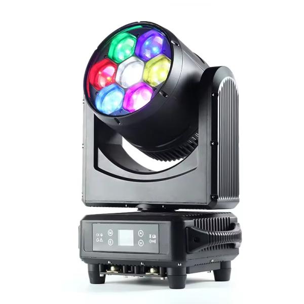 Outdoor 7x60w RGBW LED Zoom Beam Wash Moving Head Bee Eye light Ip65 Waterproof 