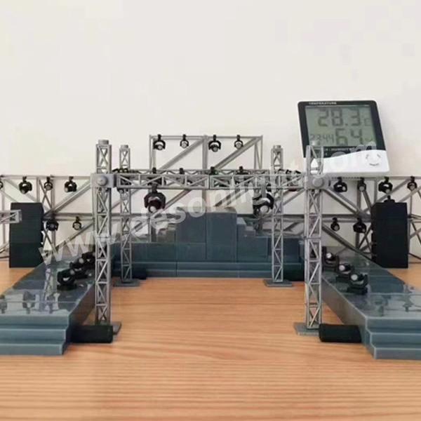Plastical Stage model performance layout 