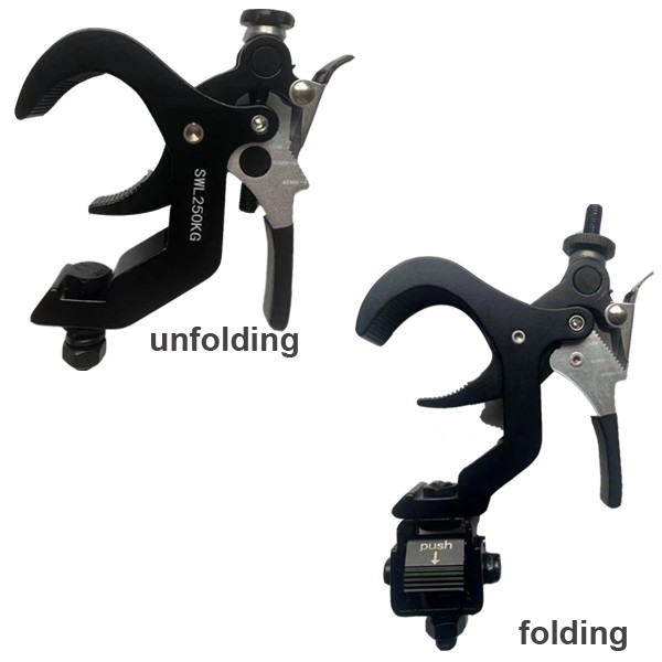 Quick Folding clamp for DJ stage lighting 