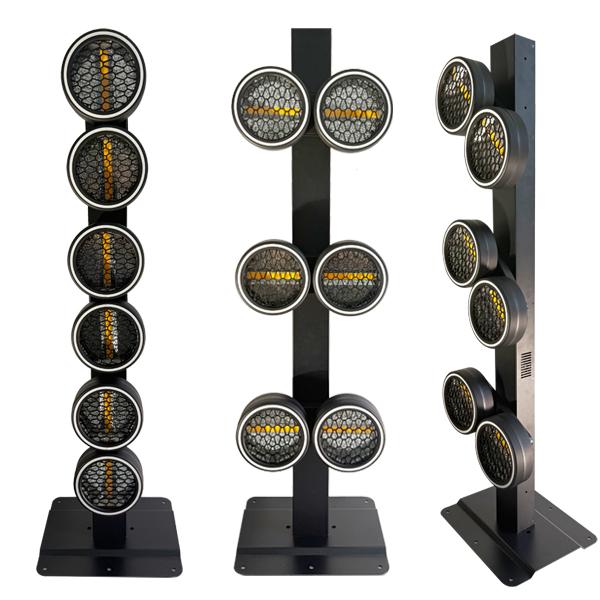 Rotating 6x60W Auxiliary LED RGB Pixel Retro Light 