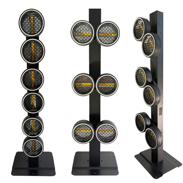 Rotating 6x60W Auxiliary LED RGB Pixel Retro Light 