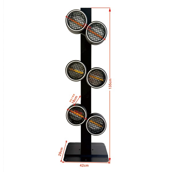 Rotating 6x60W Auxiliary LED RGB Pixel Retro Light 