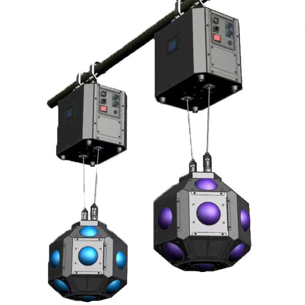 Rotation DMX 512 Lifting Winch Led ball disco Light  Rotation DMX 512 Lifting Winch Led ball disco Light