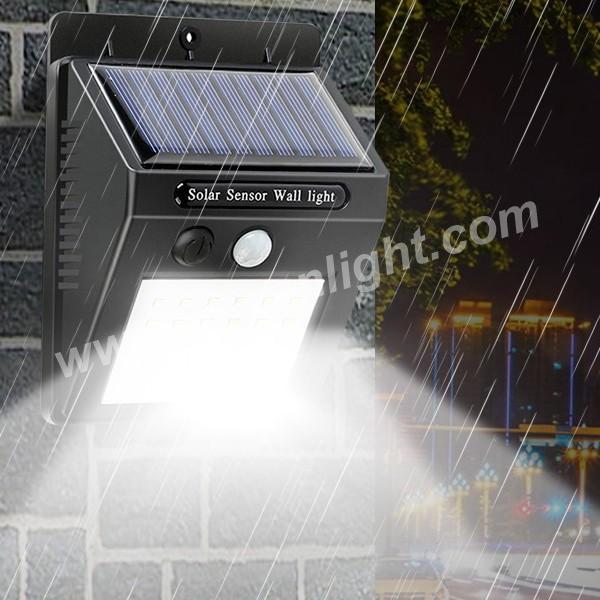 outdoor solar sensor wall light